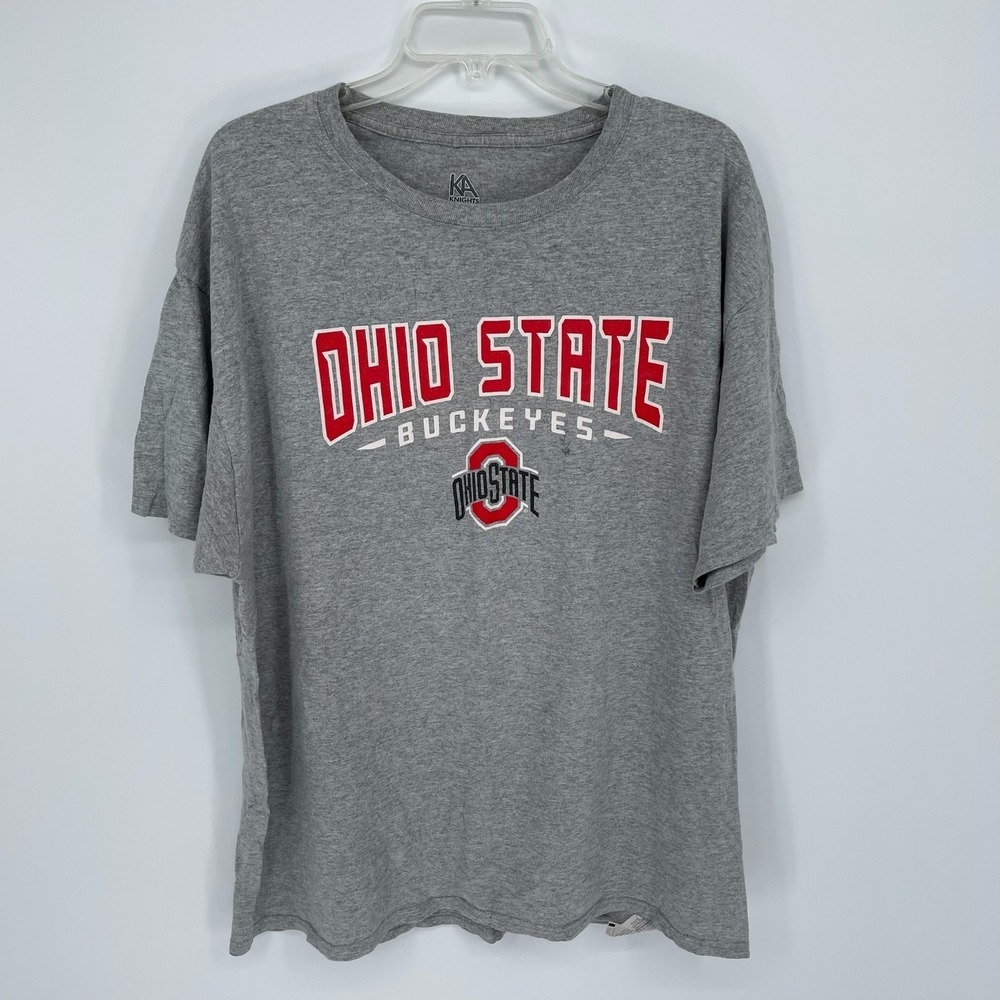 Knights Apparel Men's Gray Ohio State Buckeyes NCAA Football T-Shirt Size XL